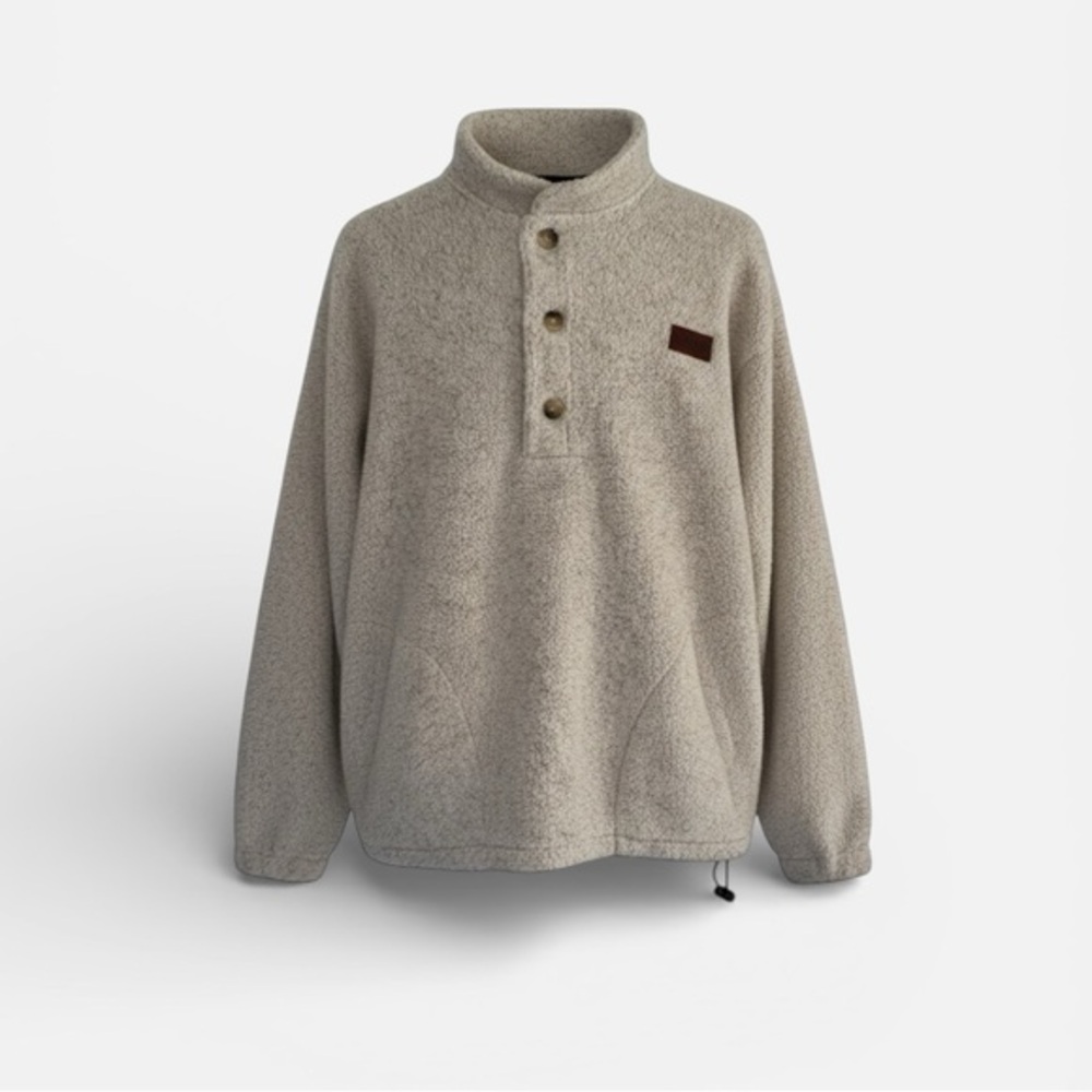 Sportsmaster Club Collection Apple logo Sherpa Pullover | Size L | Made in USA